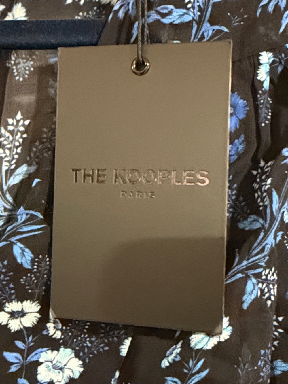 The Kooples Blue Poppy Floral Chiffon Wrap Mini Dress NWT Size 2 *Flaw - Picture 7 of 10
